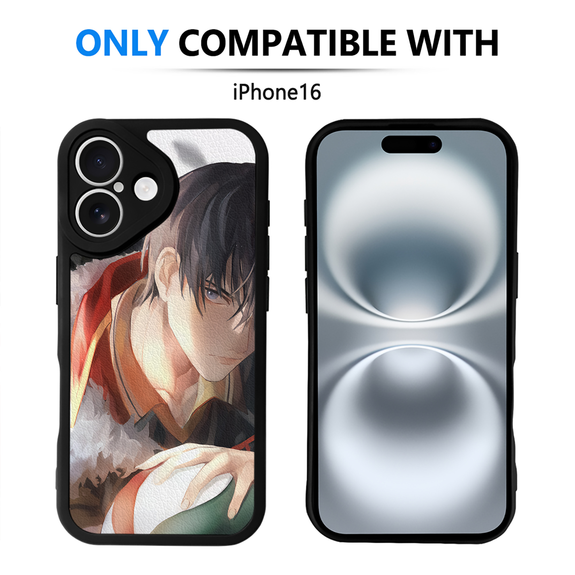 （画像用） ハイキュー!! Haikyu!! 【iPhone 16シリーズ対応】シリコンスマホケース（レザー調） 材質：シリコン